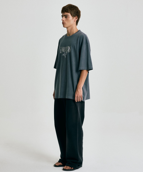 HALCYON STATUE WASHED T-SHIRT / NAVY
