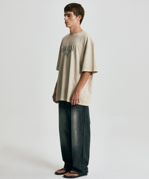 HALCYON STATUE WASHED T-SHIRT / Ivory