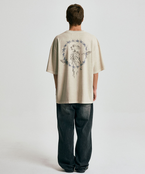 HALCYON STATUE WASHED T-SHIRT / Ivory