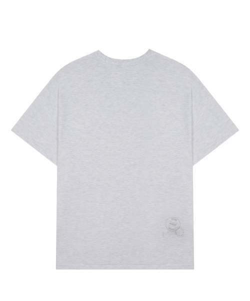 PASSPORT STAMP T-SHIRT / Light melange