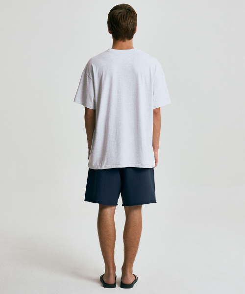 PASSPORT STAMP T-SHIRT / Light melange