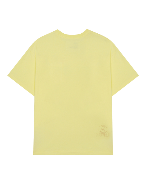 PASSPORT STAMP T-SHIRT / Light yellow