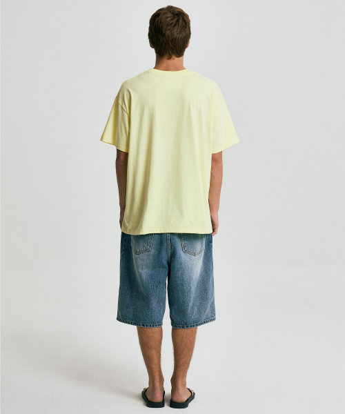 PASSPORT STAMP T-SHIRT / Light yellow