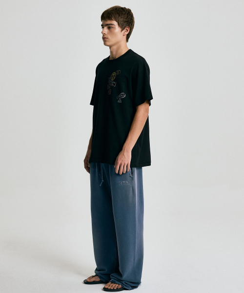 PASSPORT STAMP T-SHIRT / Black