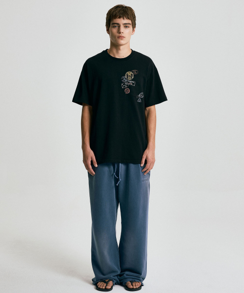 PASSPORT STAMP T-SHIRT / Black