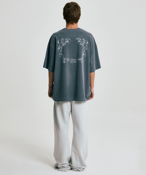 HALCYON FRAME WASHED T-SHIRT / Navy