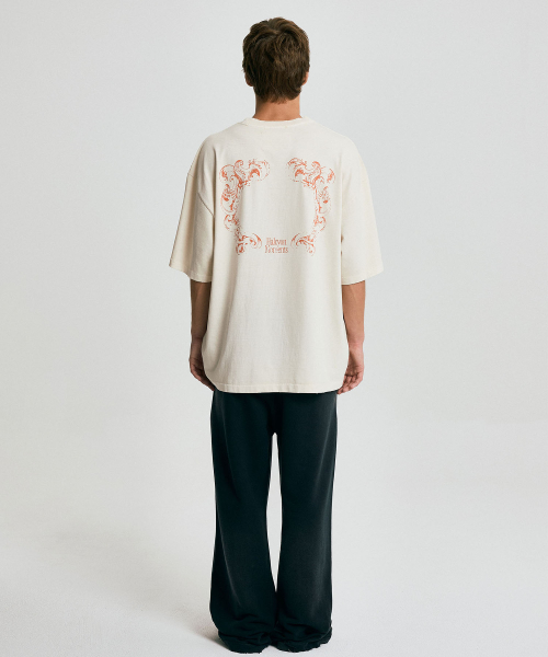 HALCYON FRAME WASHED T-SHIRT / Ivory