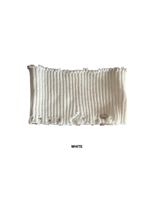 LOGO RIP HAIR BAND_WHITE COLOR