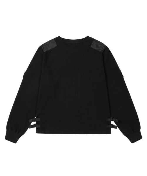 Waffle Aviator Long Sleeve (Black)