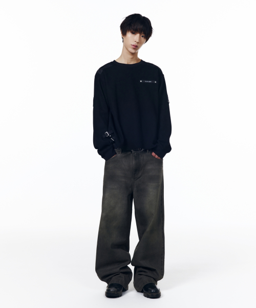Waffle Aviator Long Sleeve (Black)