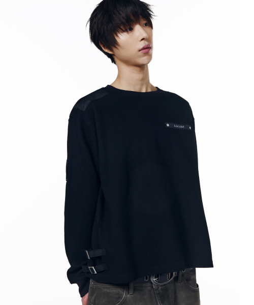 Waffle Aviator Long Sleeve (Black)