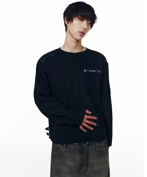 Waffle Aviator Long Sleeve (Black)