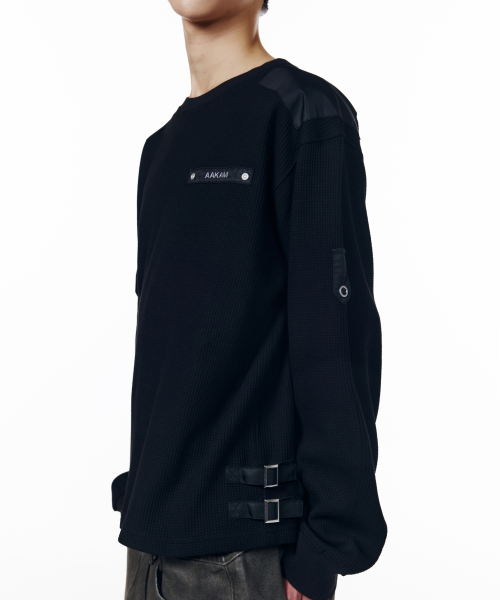 Waffle Aviator Long Sleeve (Black)