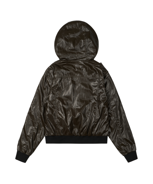 Coated Pocket Hooded Jacket (Olive)