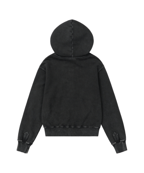 Napoleon Corded Zip-Up Hoodie (Black)