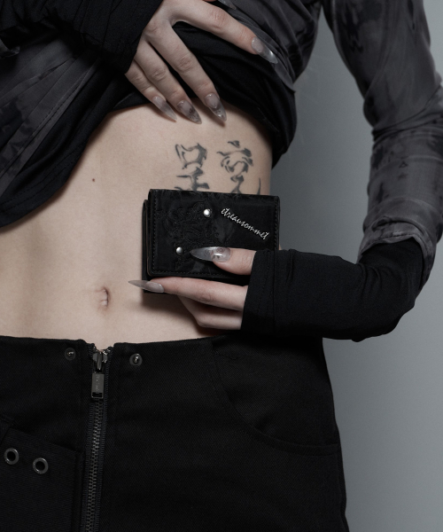 Noir Key Velvet Shamude Card Wallet