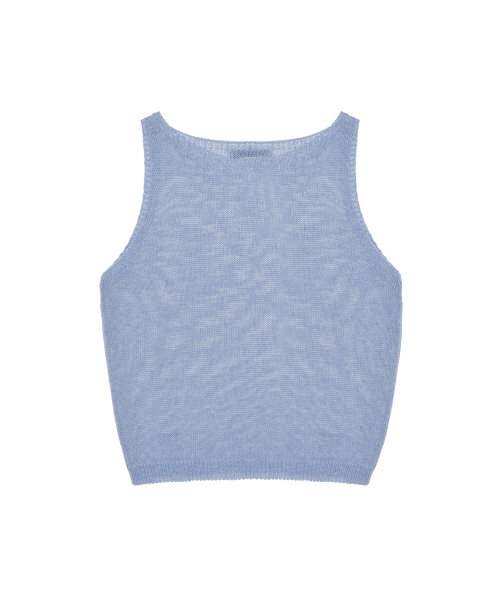 LINEN BLEND KNIT TOP_SORA