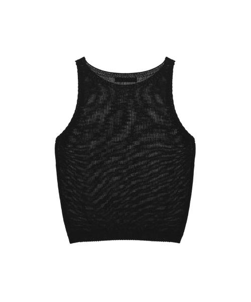 LINEN BLEND KNIT TOP_BLACK