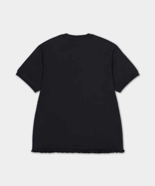 PLEAT 3S TEE BLACK