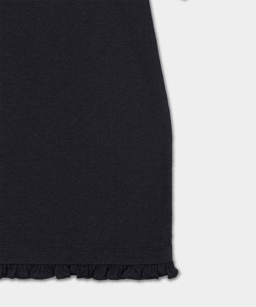 PLEAT 3S TEE BLACK