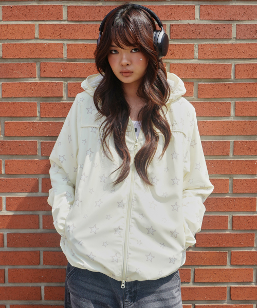 SHIRRING WINDBREAKER YELLOW