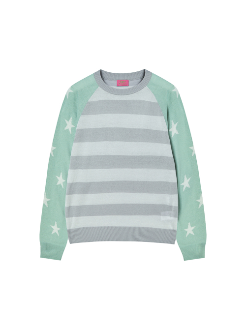 STAR STRIPE KNIT MINT