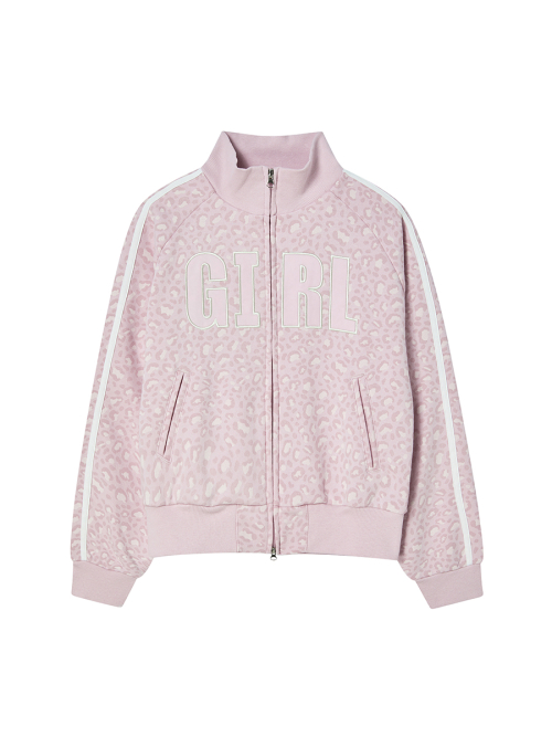 LEOPARD ZIP UP PINK