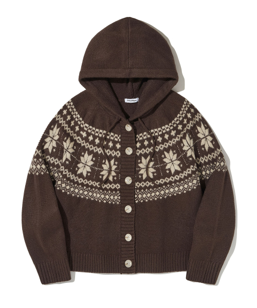 Nordic Hygge Hooded Cardigan_Brown