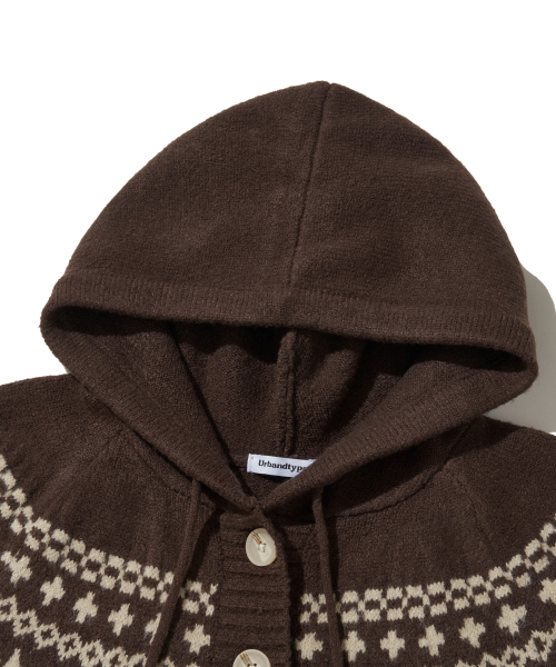 Nordic Hygge Hooded Cardigan_Brown