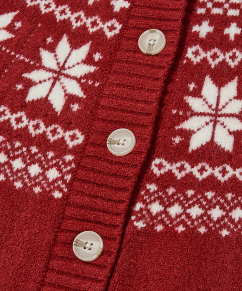 Nordic Hygge Hooded Cardigan_Red