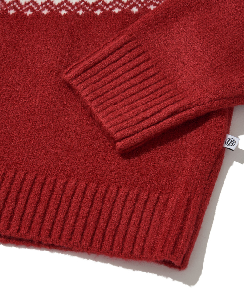 Nordic Hygge Hooded Cardigan_Red