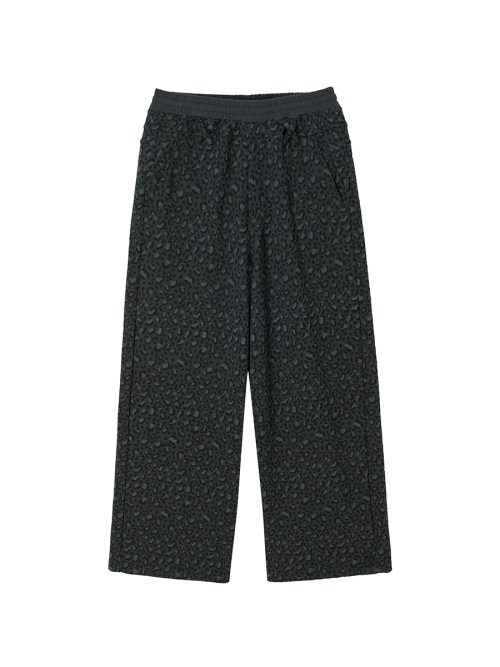 LEOPARD JOGGER PANTS BLACK