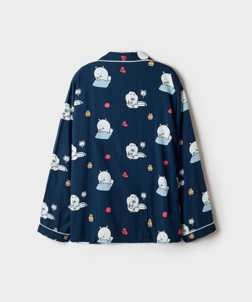 [DAMGOMI] Long Sleeve Pajama (RE)(Navy)_SPPPG49U01