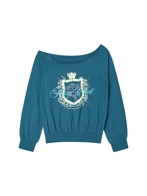 NYXX CLUB OFF SHOULDER L/S BLUE