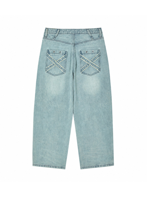 CROSS APLIQUE DENIM LIGHT BLUE