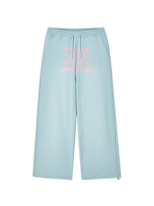 WASHED WIDE SWEATPANTS LIGHT BLUE