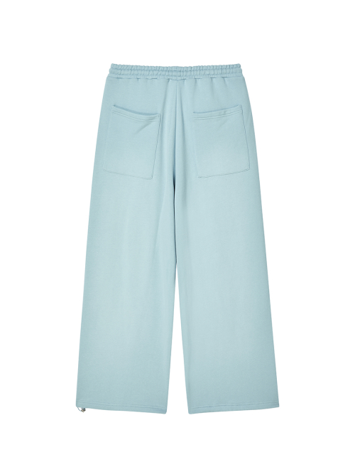 WASHED WIDE SWEATPANTS LIGHT BLUE