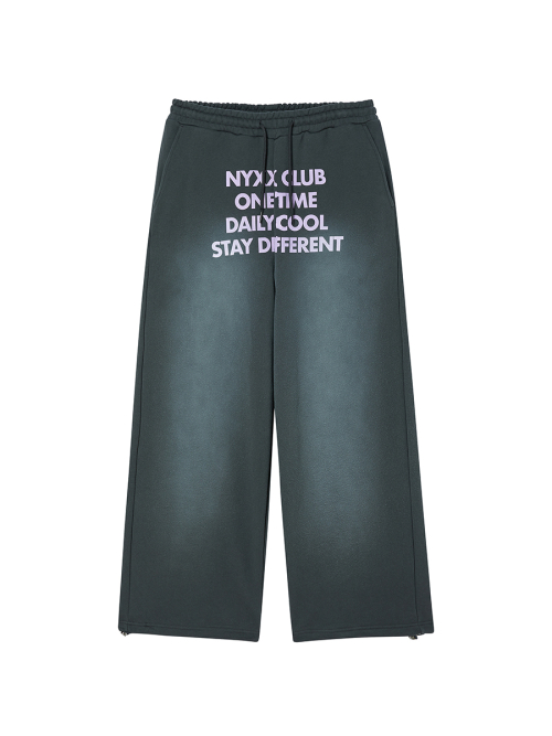 WASHED WIDE SWEATPANTS CHARCOAL