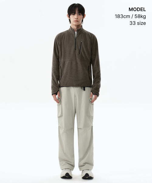 [시티 레저] 속기모 와이드 벨티드 카고 팬츠