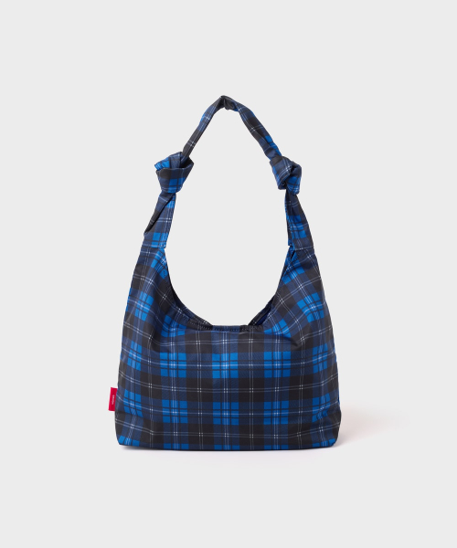 [다마고치] 체크 꼬임 숄더백(Blue)_SPAKG49U01