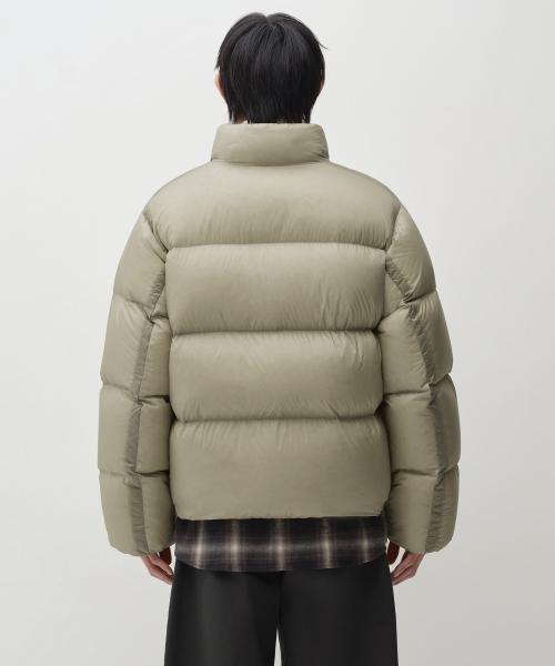 시어 립스탑 다운 숏 패딩 재킷