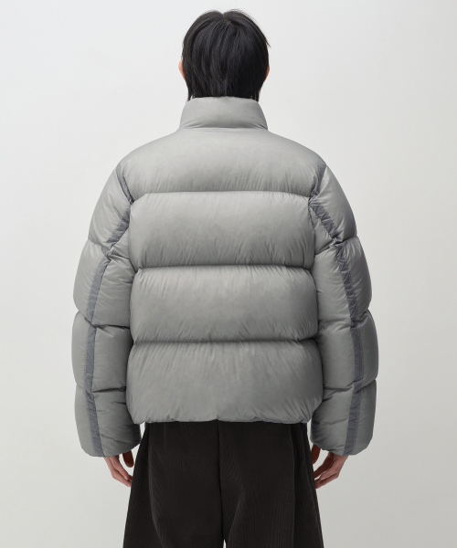 시어 립스탑 다운 숏 패딩 재킷