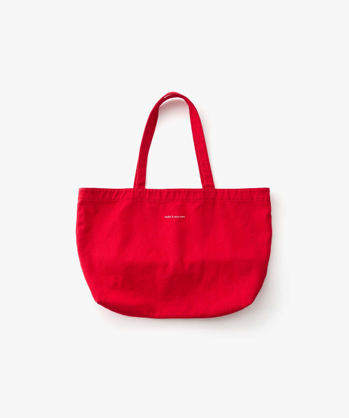 Washed Cotton Tote Bag_Red