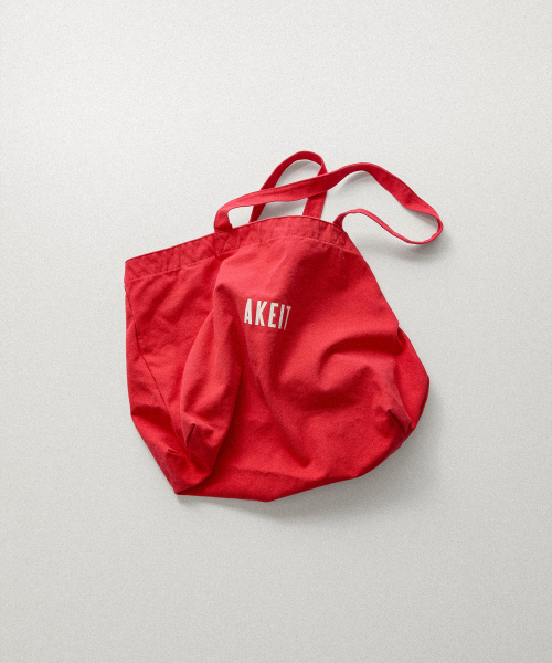 Washed Cotton Tote Bag_Red