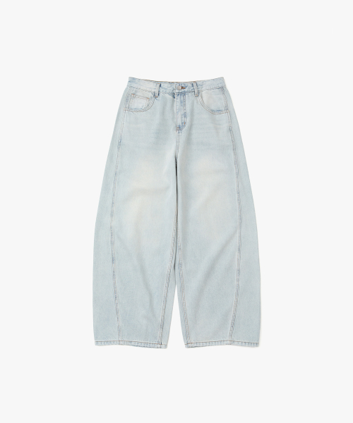 Summer Curved Denim Pants_Blue