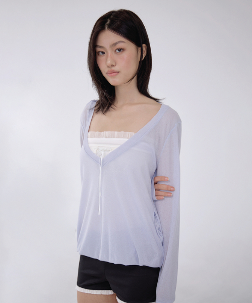 CLOUD V-NECK ICE BLUE