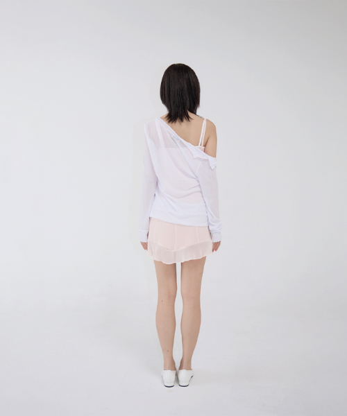 CLOUD V-NECK SHELL WHITE
