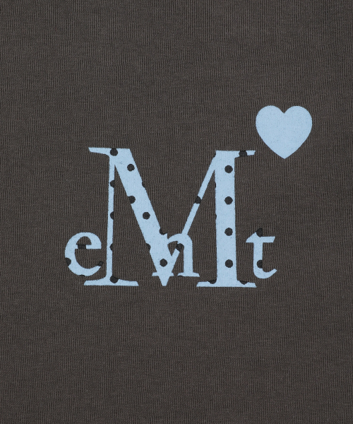 LOVRITS MINI HEART LOGO RINGER HALF T (2COLOR)