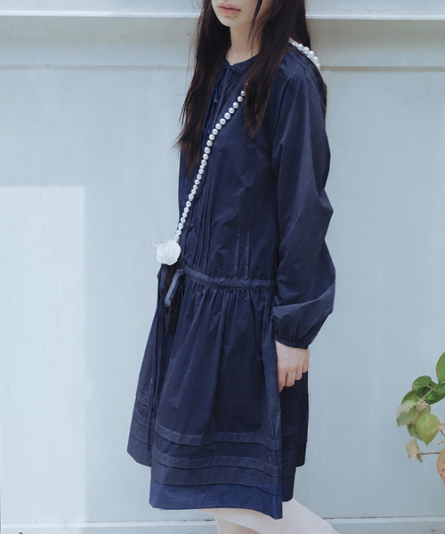 PINTUCK DRESS - 2 colors