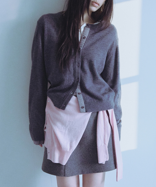 WOVEN PATCH CARDIGAN - 3 colors